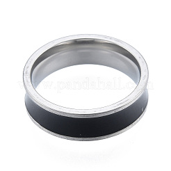 Non-Tarnish 201 Stainless Steel Flat Finger Ring for Women&nbsp;RJEW-N043-22P
