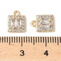 Brass Micro Pave Cubic Zirconia Pendants&nbsp;KK-A253-14G