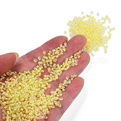 Glow in the Dark Luminous Transparent 8/0 Glass Seed Beads&nbsp;SEED-YWC0001-01G