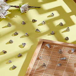 120Pcs 4 Style Tibetan Style Alloy Bead Cone&nbsp;FIND-LP0002-08