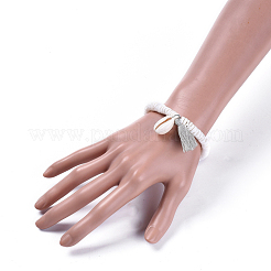 Cotton Thread Tassels Charm Bracelets&nbsp;BJEW-JB04385-01