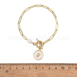 Ocean Theme Brass Enamel Charm Bracelets&nbsp;BJEW-JB13879