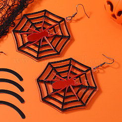 Acrylic Spider with Web Dangle Earrings&nbsp;SD9923