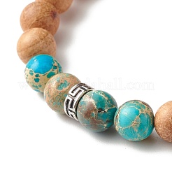 Wood Beads Stretch Bracelet Sets for Girl Women&nbsp;BJEW-JB06766