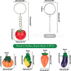 DIY Vegetables Themed Keychain Making Kits&nbsp;DIY-NB0004-62