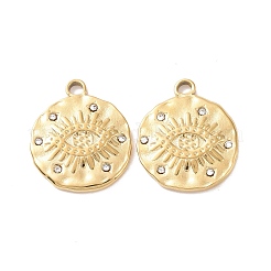 304 Stainless Steel Micro Pave Clear Cubic Zirconia Pendants&nbsp;STAS-J400-27G