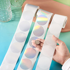 3 Rolls 3 Styles Vinyl Plastic Printable Holographic Stickers&nbsp;OFST-TA0001-10A