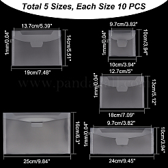 50Pcs 5 Style PP Plastic Envelope&nbsp;AJEW-GL0001-34