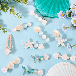 2 Bags 2 Styles Resin & Alloy Alligator Hair Clips&nbsp;AJEW-CY0001-39B