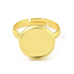 Rack Plating Brass Adjustable Ring Components&nbsp;FIND-T071-10G