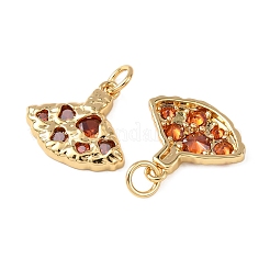Brass Micro Pave Cubic Zirconia Pendants&nbsp;KK-C143-03G