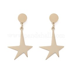304 Stainless Steel Dangle Stud Earrings&nbsp;EJEW-Z089-13G