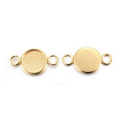 201 Stainless Steel Cabochon Connector Settings&nbsp;STAS-F191-15G-B