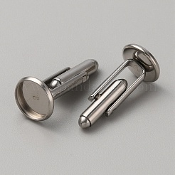 304 Stainless Steel Cuff Button&nbsp;STAS-WH0022-95P