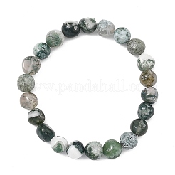 Natural Tree Agate Beads Stretch Bracelets for Women Men&nbsp;BJEW-JB13822