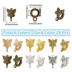 120Pcs 6 Colors Alloy Tube Bails&nbsp;FIND-SC0017-99