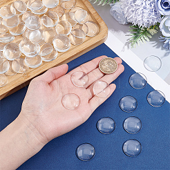 80Pcs Transparent Glass Cabochons&nbsp;GGLA-BBC0001-05