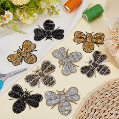 8Pcs 4 Colors Rhinestones Sew on/Iron on Patches&nbsp;DIY-GF0014-04