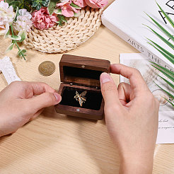 Rectangle Walnut Wood Tie Clip Storage Boxes&nbsp;CON-WH0100-02