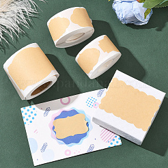 3 Rolls 3 Styles 600Pcs Kraft Paper Label Sticker&nbsp;DIY-BBC0002-68