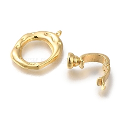 Brass Fold Over Clasps&nbsp;KK-H480-16G
