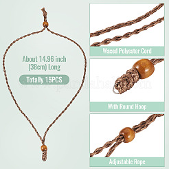 Adjustable Waxed Polyester Cord Necklace Making&nbsp;NJEW-TAC0028