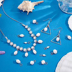 30Pcs 3 Styles Natural Cultured Freshwater Pearl Pendants&nbsp;PALLOY-PH01889