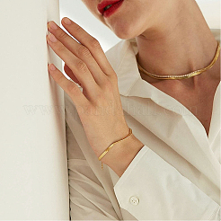 1Pc 304 Stainless Steel Herringbone Chains Bracelet for Men Women&nbsp;BJEW-DJ0001-68