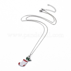 304 Stainless Steel Pendant Necklaces&nbsp;NJEW-Z008-01P