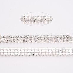 Electroplate Brass Rhinestone Strass Chains&nbsp;CD-TAC0005-01S