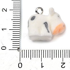 Flocky Anima Resin Pendants with Platinum Iron Loop&nbsp;FIND-S001-13B