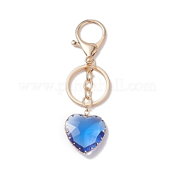 Colorful Heart Glass Pendant Keychain&nbsp;KEYC-JKC00404