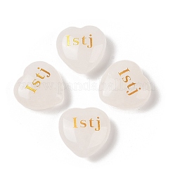 Natural Quartz Crystal Heart Engraving MBTI Type 16 Personality Figurines Statues for Home Office Desk Decorations&nbsp;G-K353-05