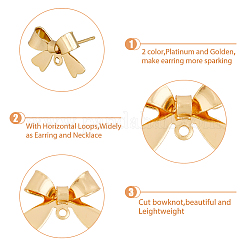 20Pcs Brass Stud Earring Findings&nbsp;KK-FH0004-80