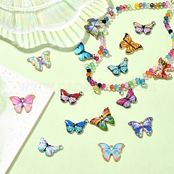 15Pcs 15 Styles Light Gold Tone Alloy Enamel Pendants&nbsp;ENAM-YW0004-41