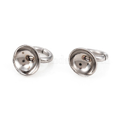 201 Stainless Steel Bead Cap Pendant Bails&nbsp;STAS-L244-27C-P