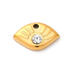 304 Stainless Steel Rhinestone Charms&nbsp;STAS-I331-25G