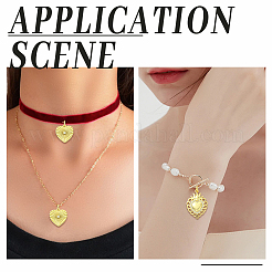 6Pcs 6 Styles Rack Plating Brass & Cubic Zirconia Pendants&nbsp;KK-SC0006-93