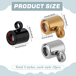 36Pcs 3 Colors 304 Stainless Steel Tube Bails&nbsp;FIND-PH0024-33