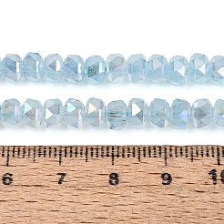 Anti-Tarnish Electroplate Glass Imitation Jade Beads Strands&nbsp;EGLA-T029-6mm-13C