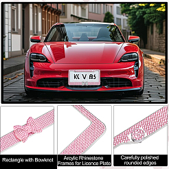 5 Sets 5 Colors Stainless Steel & Arcylic Rhinestone Frames for Licence Plate&nbsp;DIY-WA0001-32B