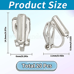 20Pcs Brass Clip-on Earring Findings&nbsp;KK-SC0004-81P