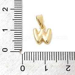 Brass Letter Charms&nbsp;KK-G554-22G-W