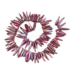 Electroplated Natural Freshwater Shell Beads&nbsp;SHEL-N026-197D