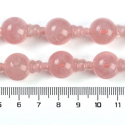 Natural Rose Quartz 3-Hole Guru Beads Strands&nbsp;G-H064-E01-02