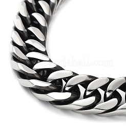 Non-Tarnish 304 Stainless Steel Cuban Link Chains Bracelets for Men&nbsp;BJEW-D031-06P