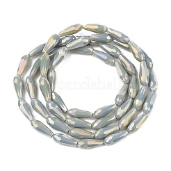 Electroplated Opaque Glass Beads Strands&nbsp;X-EGLA-L015-FR-B19-01