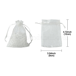 40Pcs 4 Colors Organza Bags Jewellery Storage Pouches Wedding Favour Party Mesh Drawstring Gift&nbsp;OP-FS0001-03B
