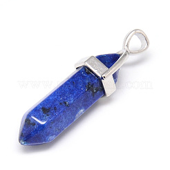 Natural & Synthetic Mixed Stone Double Terminated Pointed Pendants&nbsp;G-Q481-107