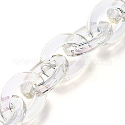 Handmade Transparent Acrylic Boston Link Chains&nbsp;AJEW-JB00583
